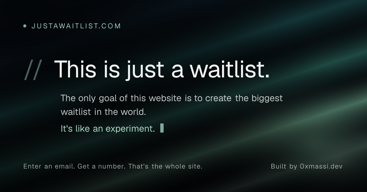 I built a waitlist with nothing behind it